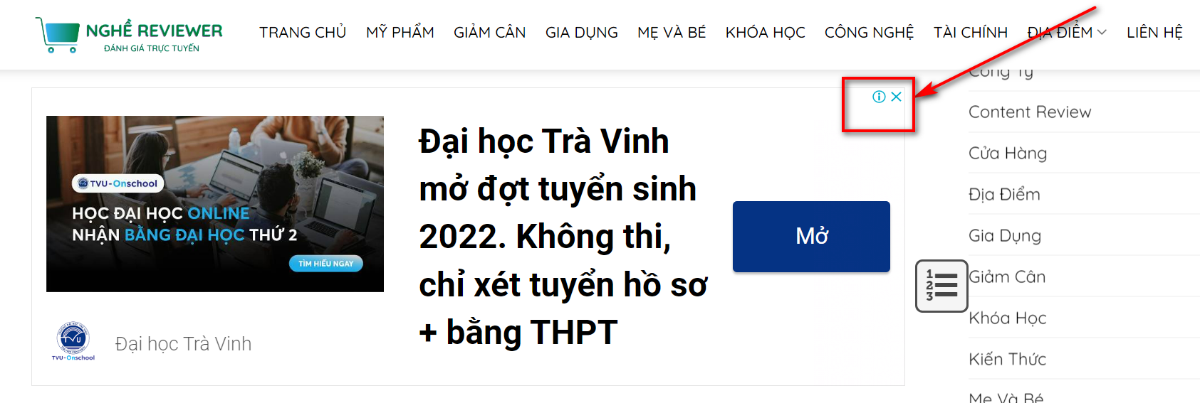 Đặt banner theo hình thức quảng cáo Google Ads